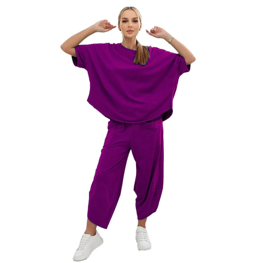 Stanxe Lavender Lounge Set  (Rich Purple)