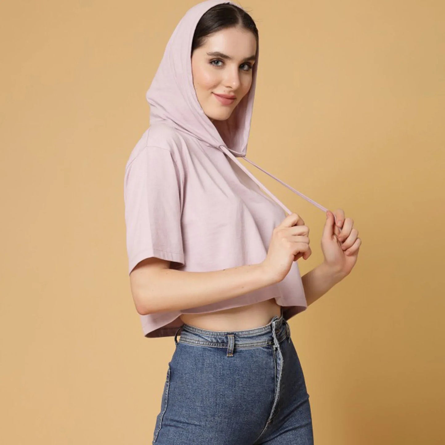 Stanxe GlowHood Crop (Pink)