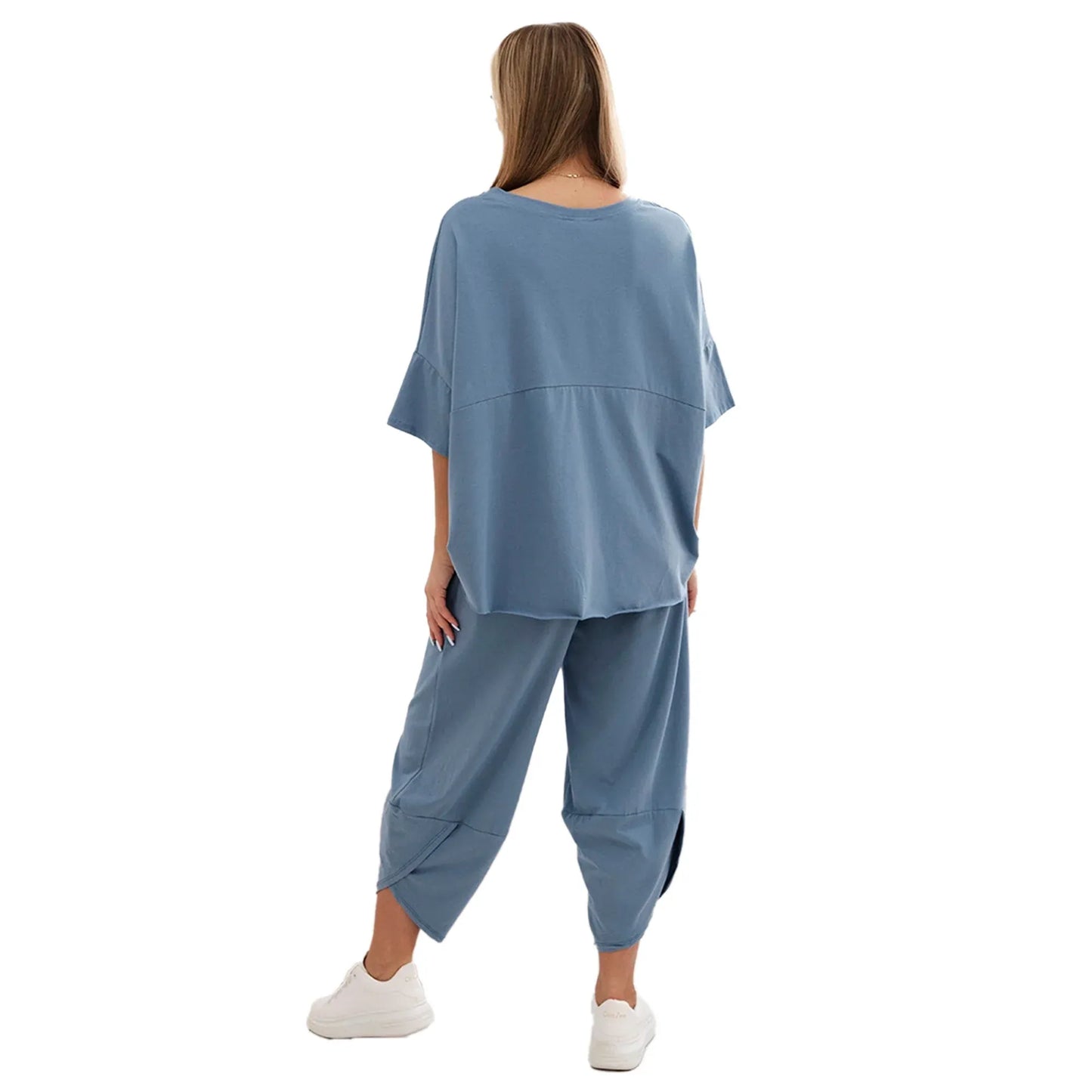 Stanxe Lavender Lounge Set  (Light Denim Blue)