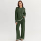 Stanxe DreamLine Co-ord (Deep Olive)
