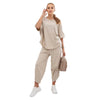 Stanxe Lavender Lounge Set  (Cream beige)