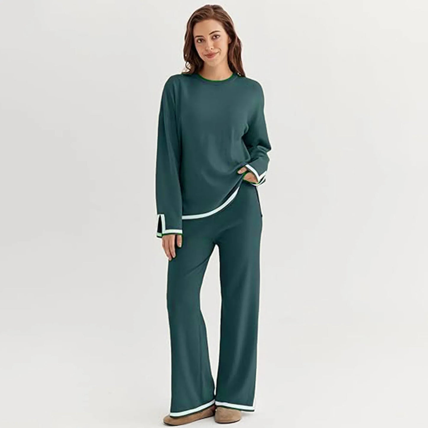 Stanxe DreamLine Co-ord (Teal Blue)