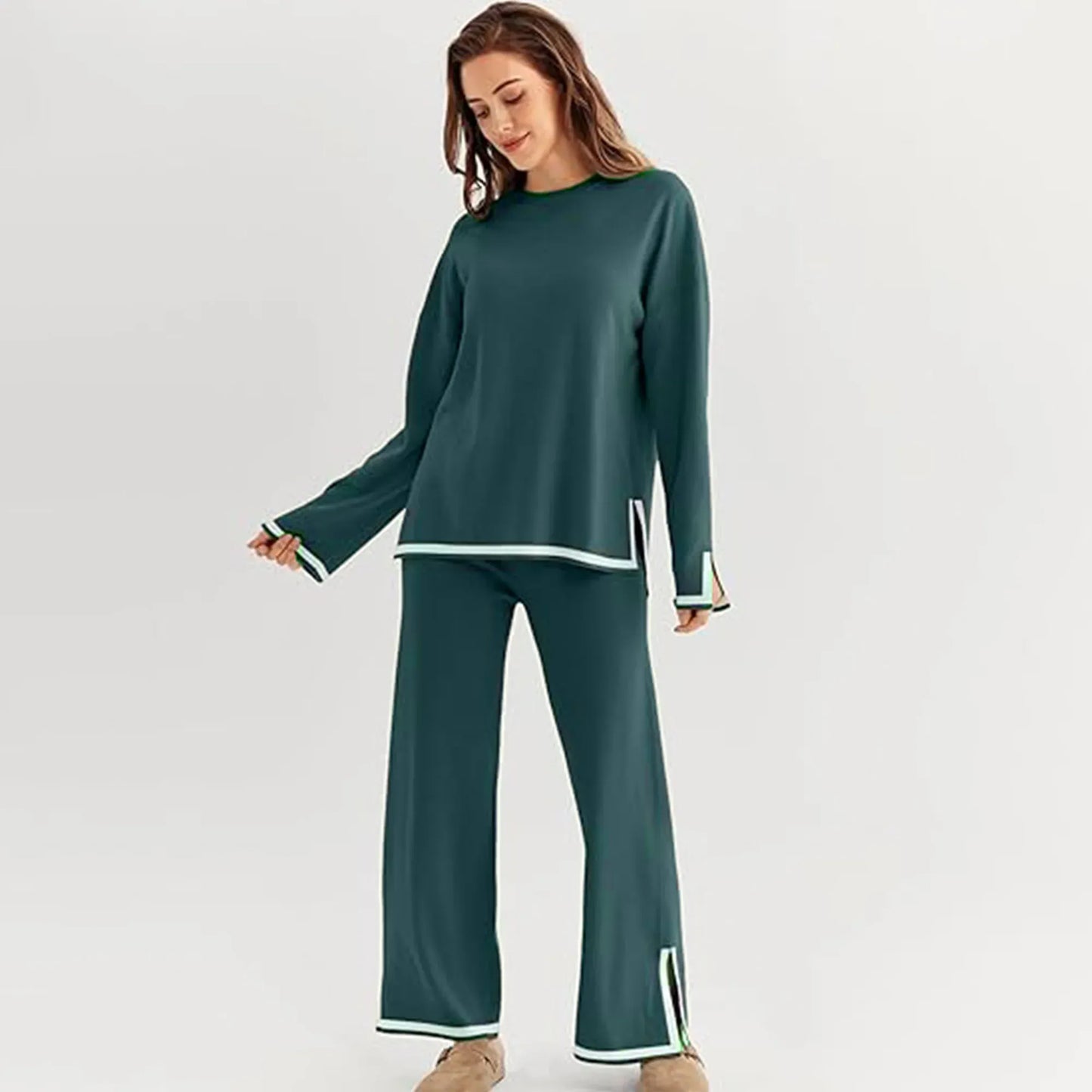 Stanxe DreamLine Co-ord (Teal Blue)