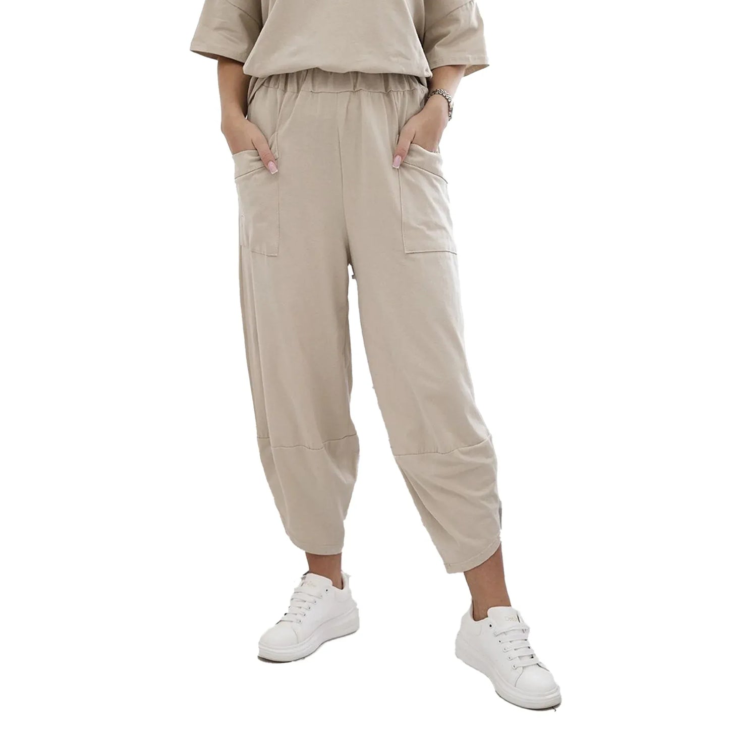Stanxe Lavender Lounge Set  (Cream beige)