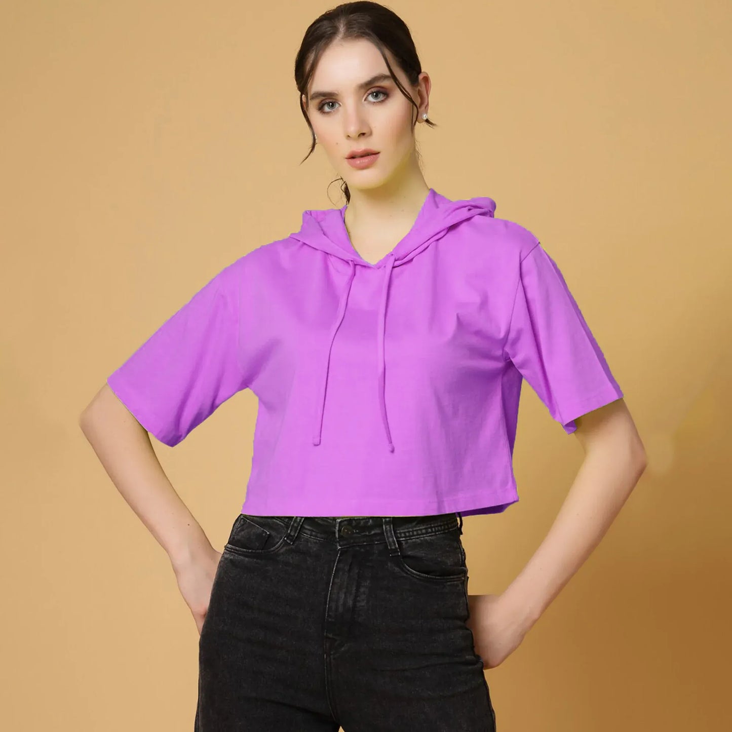 Stanxe GlowHood Crop(Purple)
