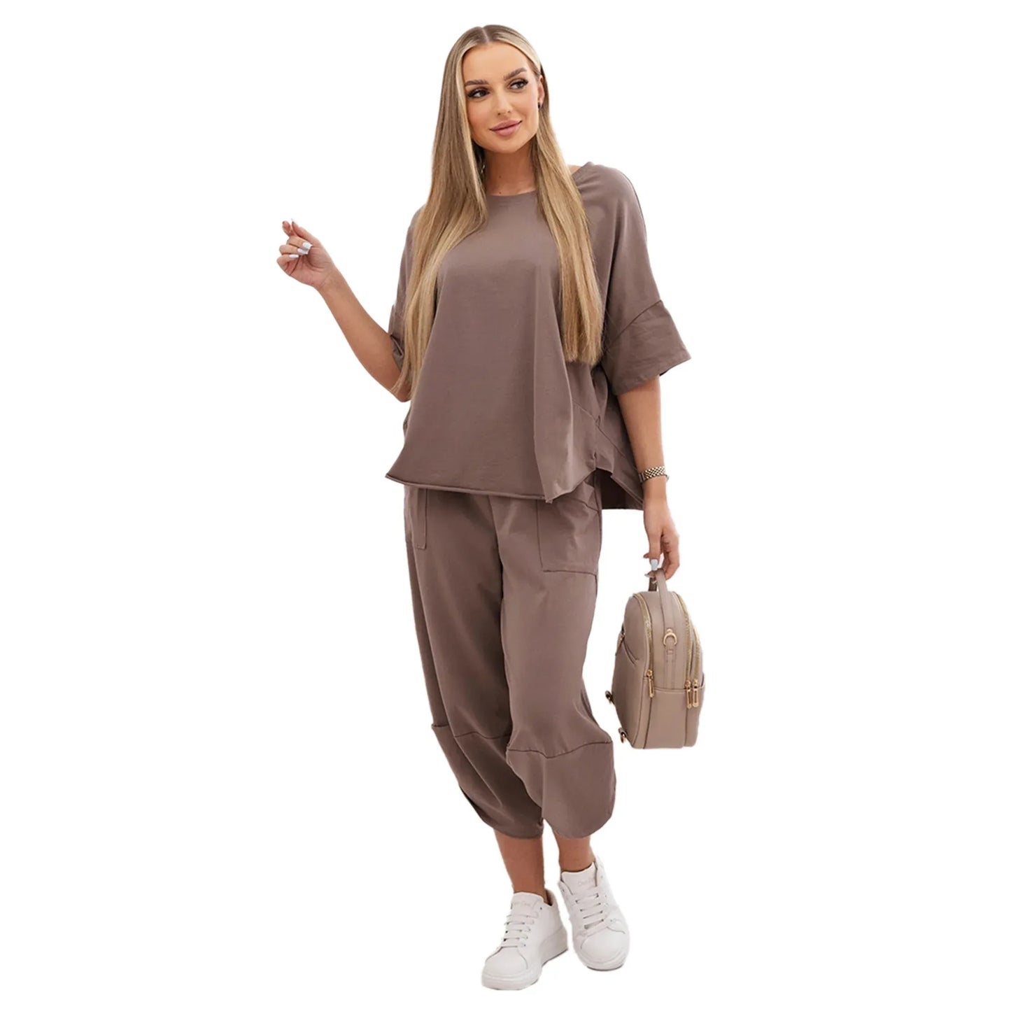 Stanxe Lavender Lounge Set  (Mud-Brown)
