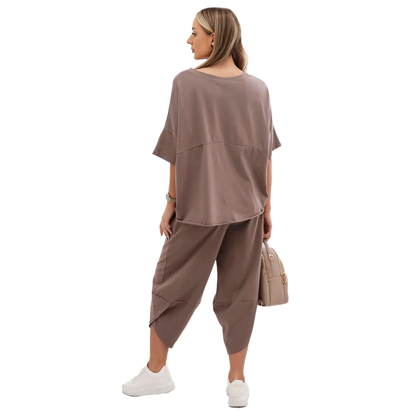 Stanxe Lavender Lounge Set  (Mud-Brown)
